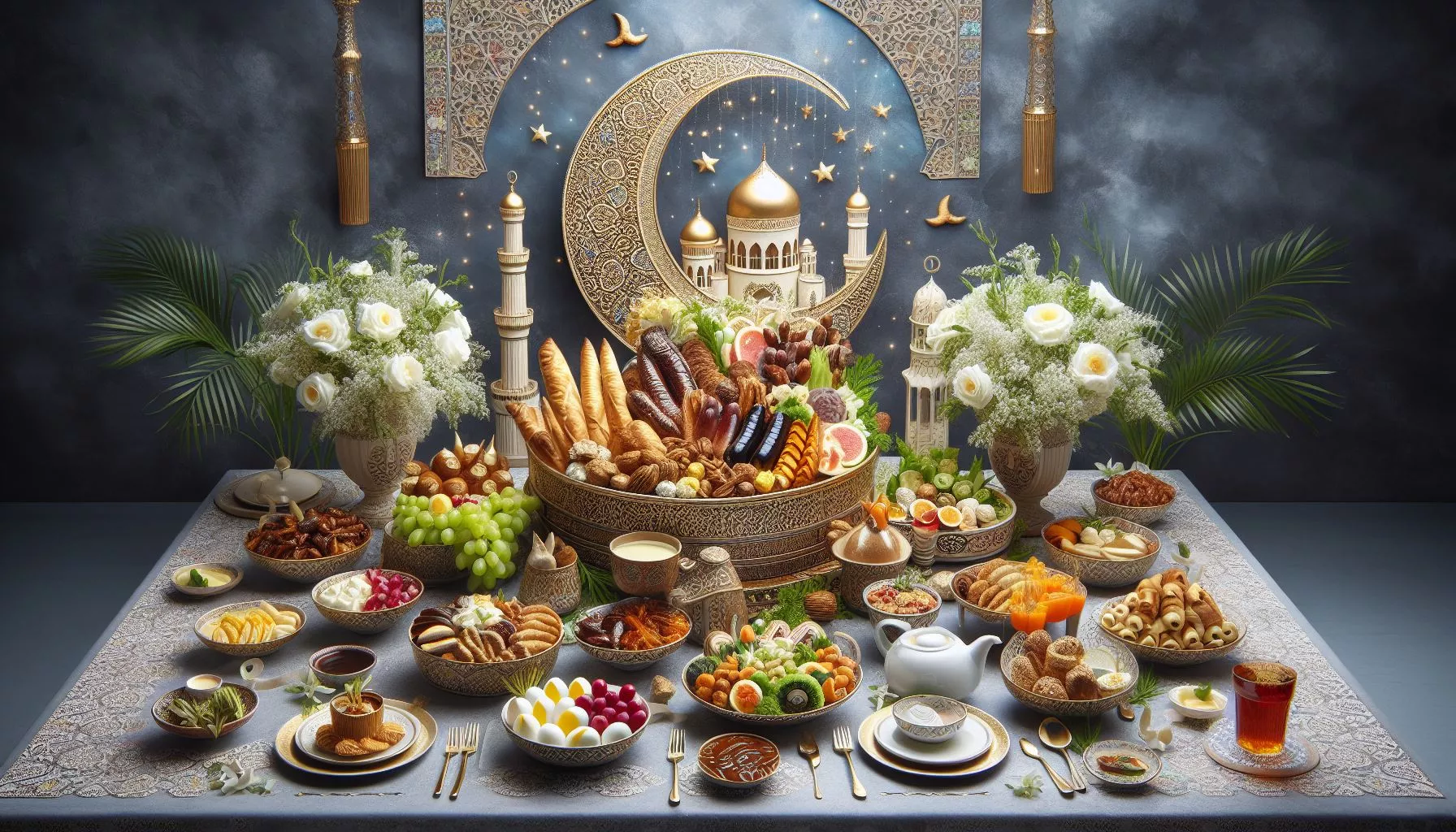 Arranging food decor for Eid 2024 (3)